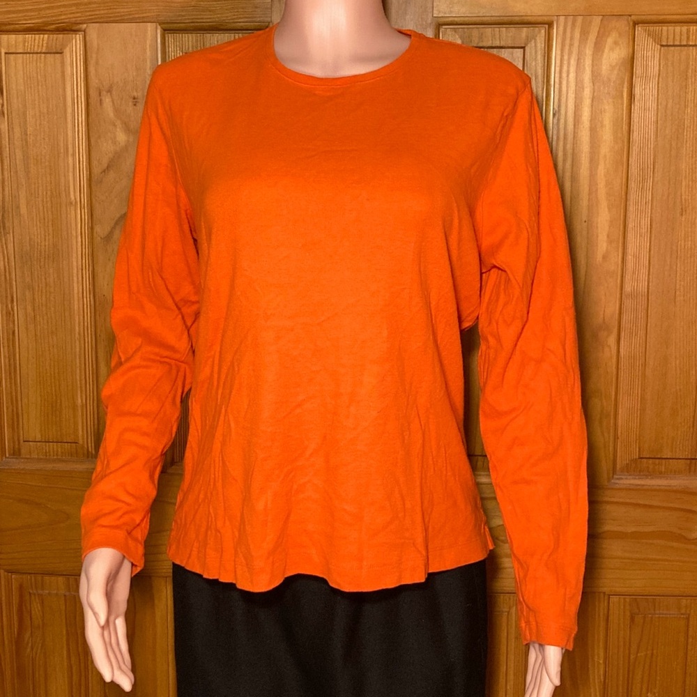 NWOT Cabela's Guide Series Vintage 90s Top Long Sleeve Tee Orange Size L Large